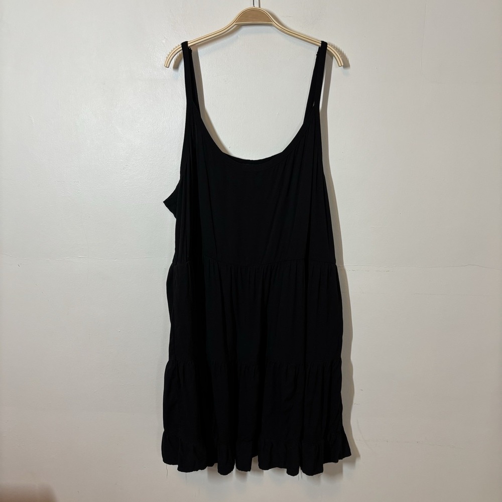 Hot Topic Dress Black Woven Tiered Dress 5X Goth Layering Lightweight